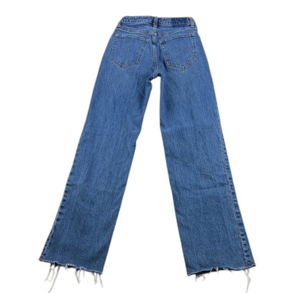 Abercrombie & Fitch The 90’s Relaxed Jeans Women’s Size 26 High Rise Raw Hem - Picture 2 of 10